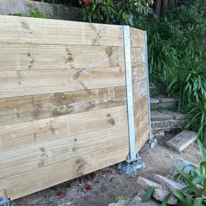 timber retaining wall