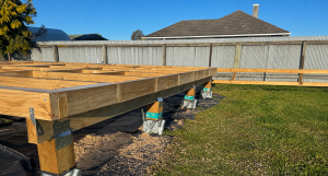 Ecopile in use on a residential project for a concrete-free foundation
