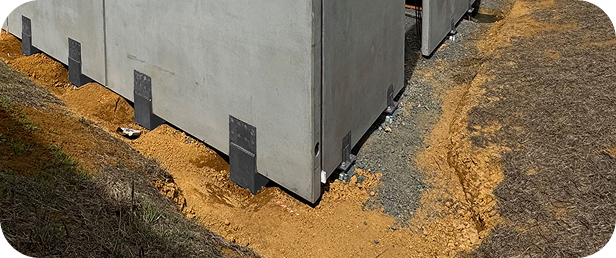 Ecopile concrete-free foundations used in tilt panel project